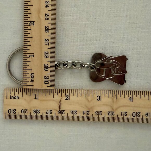 Vintage Nine West Keychain Heart Handbag Heel Charms Silver Tone Y2K 2000s - Picture 7 of 9